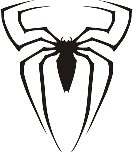 Icons Spiderman Clipart - Spiderman Symbol (432x495)