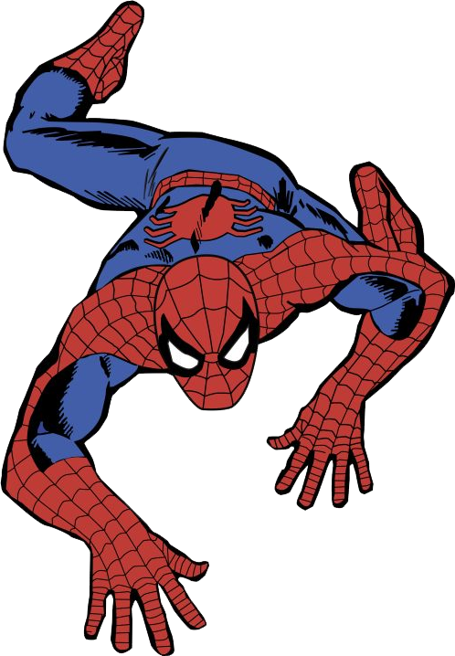 Spiderman Clipart Climbing Wall - Spiderman Comic (498x718)