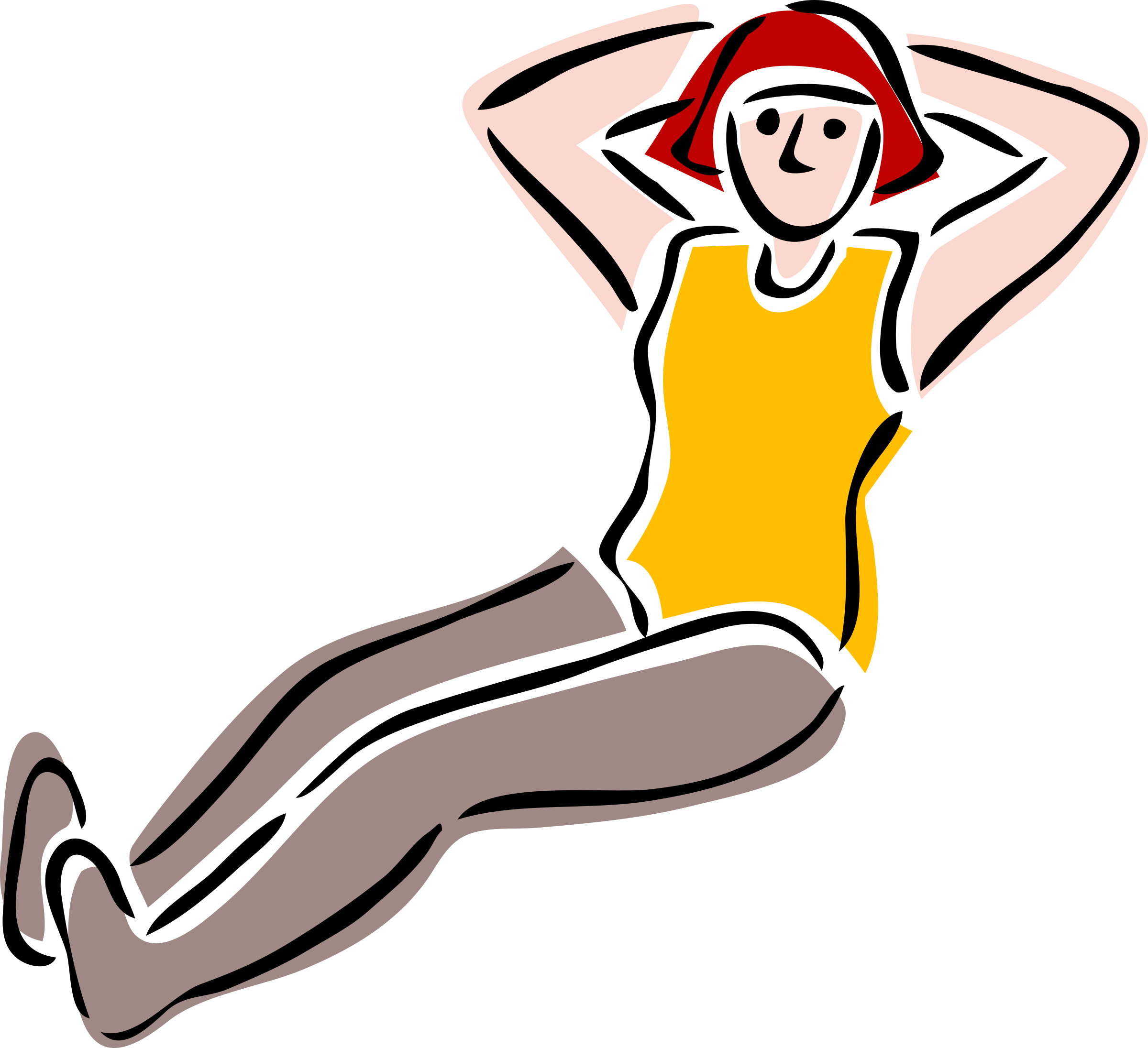 Sports Day Images Clipart - Sit Up Clipart (2400x2192)