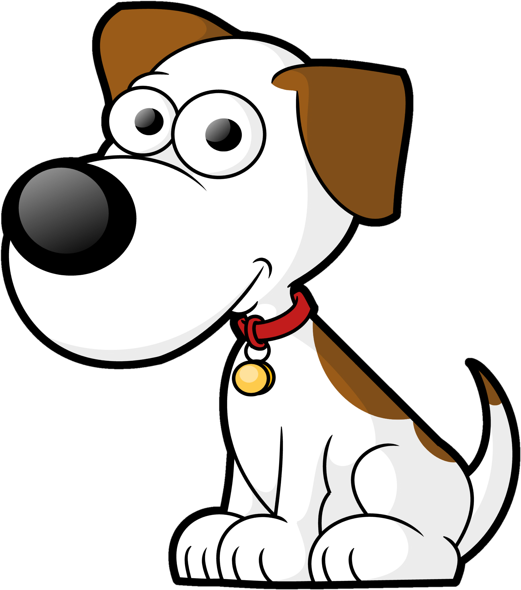 Free Cartoon Dog Vector Clip Art - Dog Clipart Png (2500x2500)