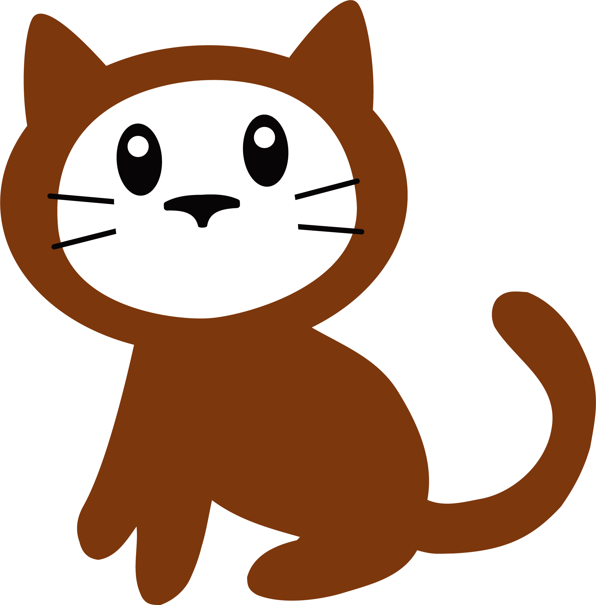 Whiskers Cat Dog Clip Art - Gato Cafe Animado (2024x2054)
