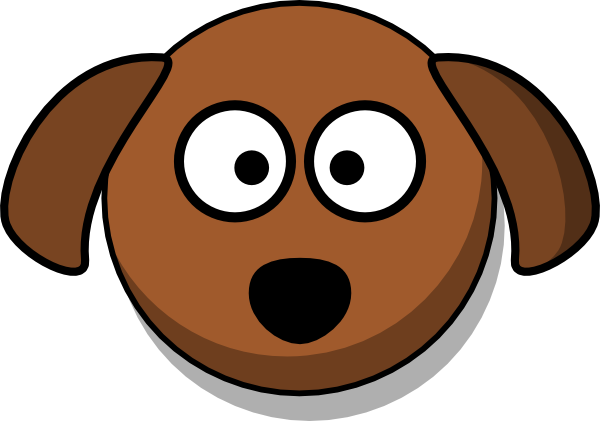 Clip Art Dog Head (600x421)