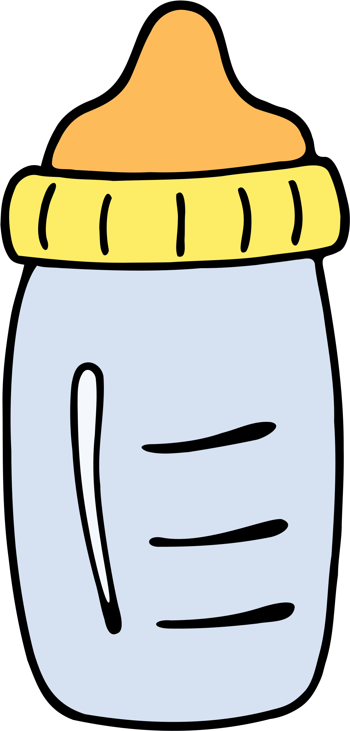 Free Image On Pixabay - Baby Bottle Clip Art (1200x2400)
