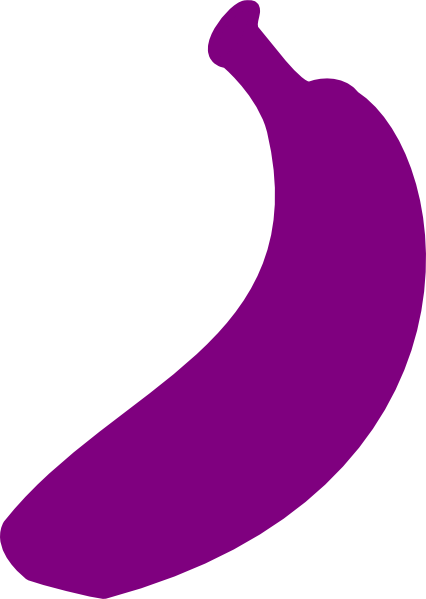 Purple Banana Clipart (426x599)