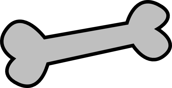 Dog - Bone - Clipart - Dinosaur Bone Clipart (600x306)