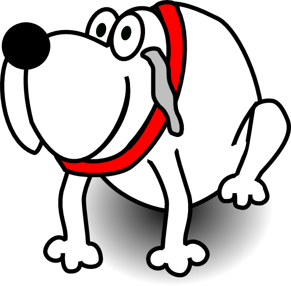 Gardian Dog White Clip Art - White Dog Clipart (600x591)