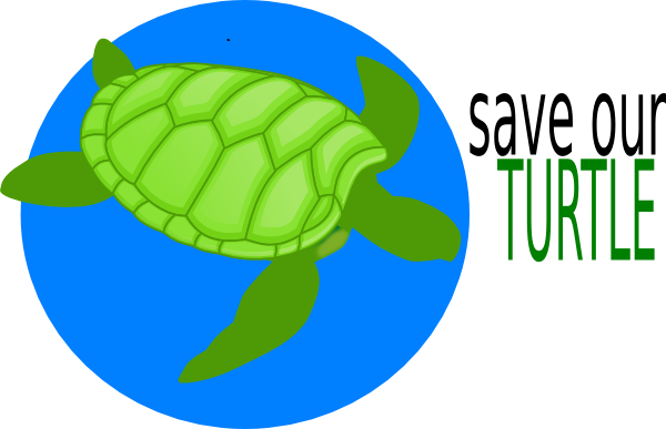 Save The Turtle Clipart (600x387)