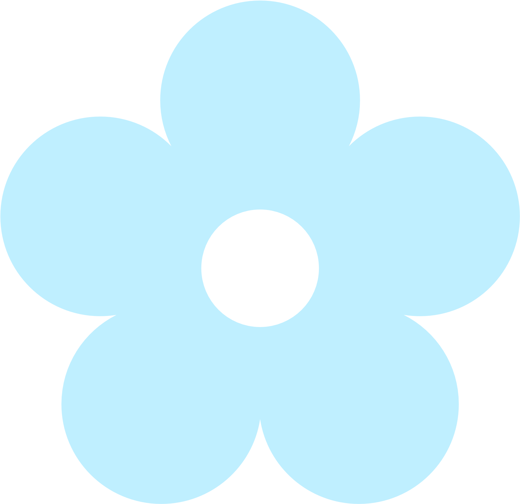 Small Blue Flowers Clipart - Light Blue Flower Clipart (1969x1952)