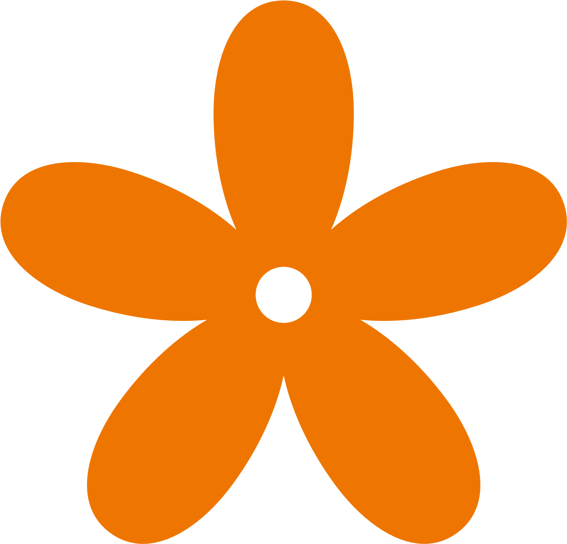 Retro Flower 8 Color Colour Dark Orange 2 Peace Xochi - Flower Clipart Png (1969x1952)
