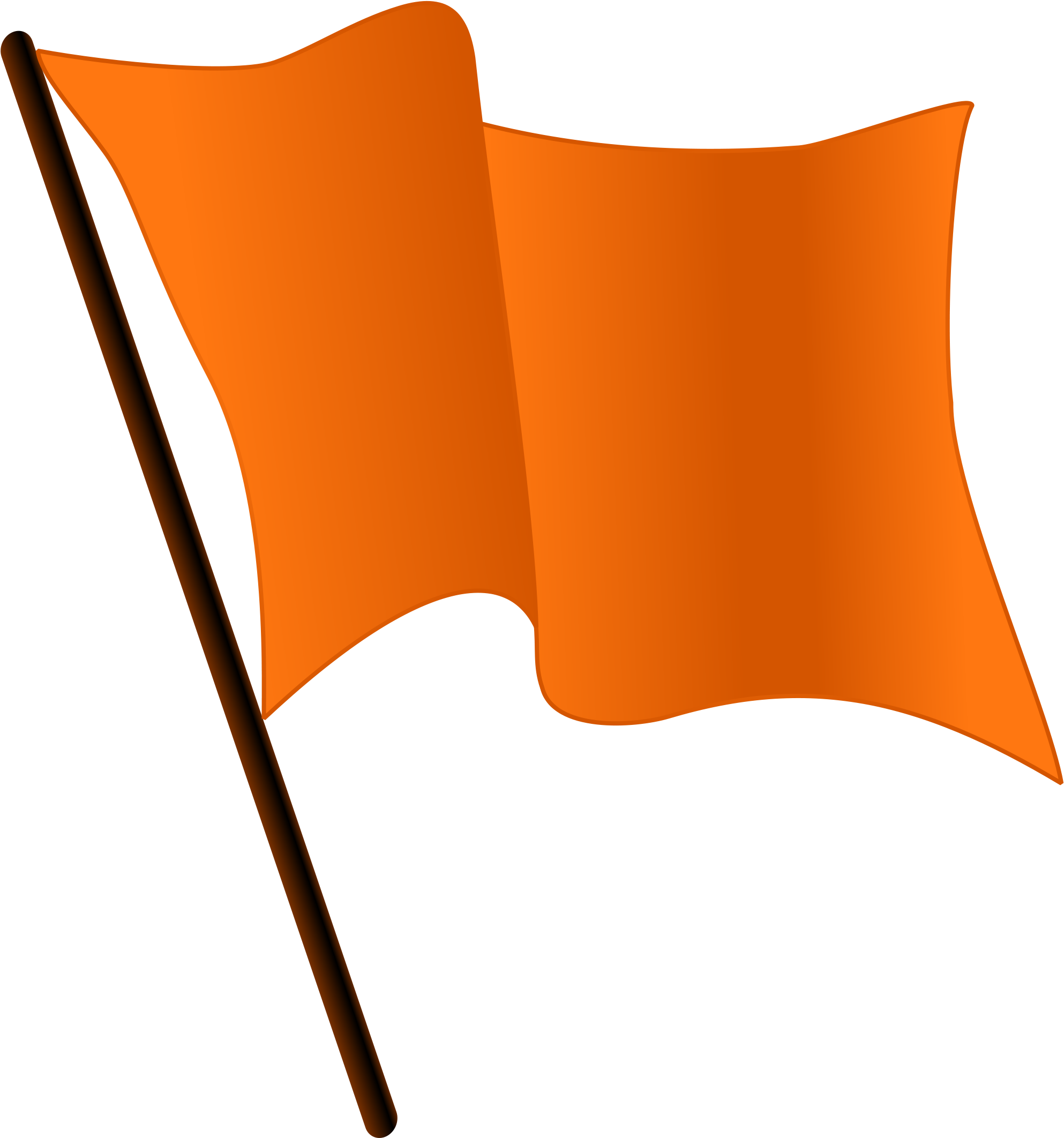 Colour Flag Clipart - Orange Waving Flag Gif (2000x2153)