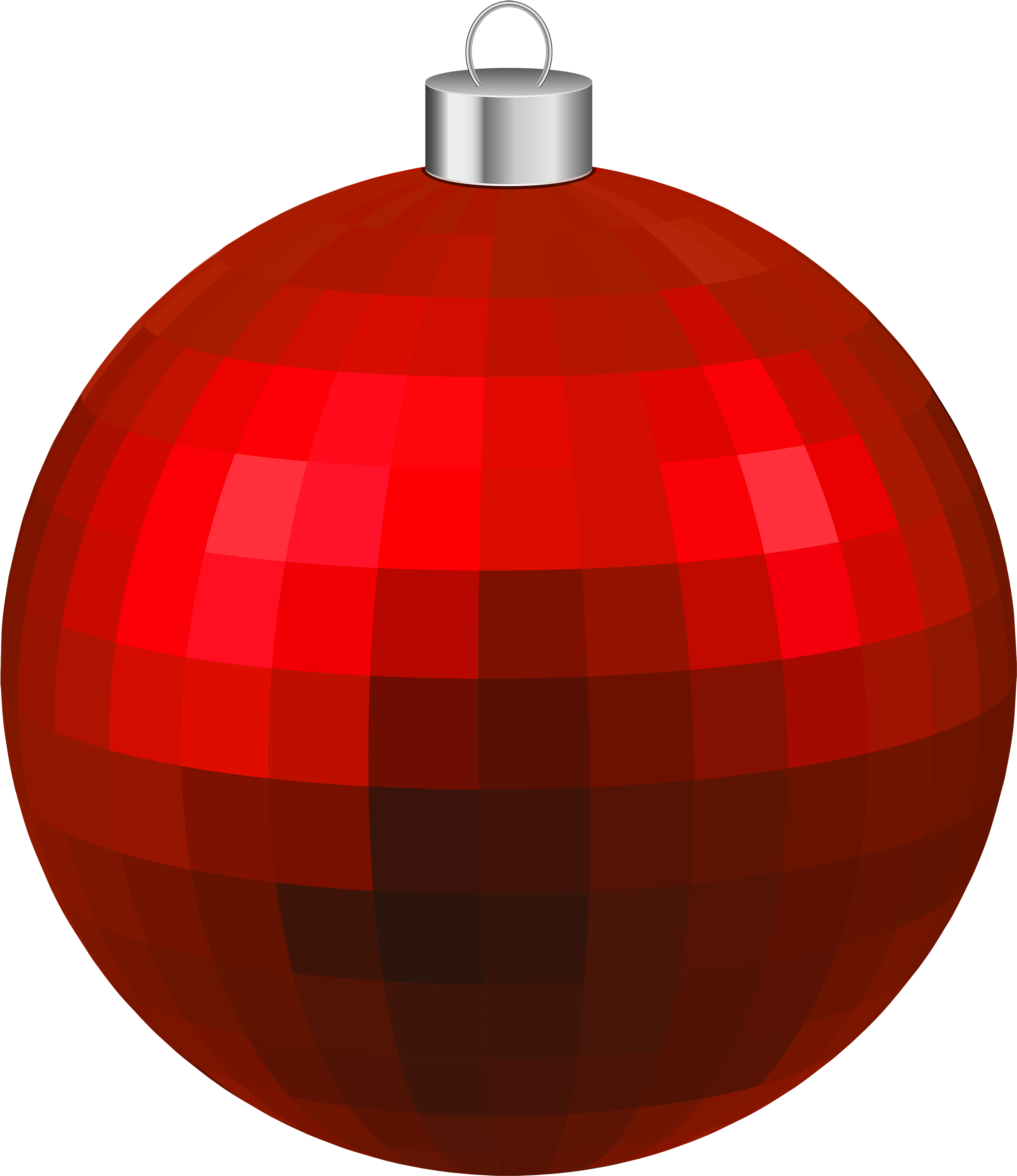 Red Modern Christmas Ball Png Clipart - Red Christmas Ball Transparent (2500x2891)