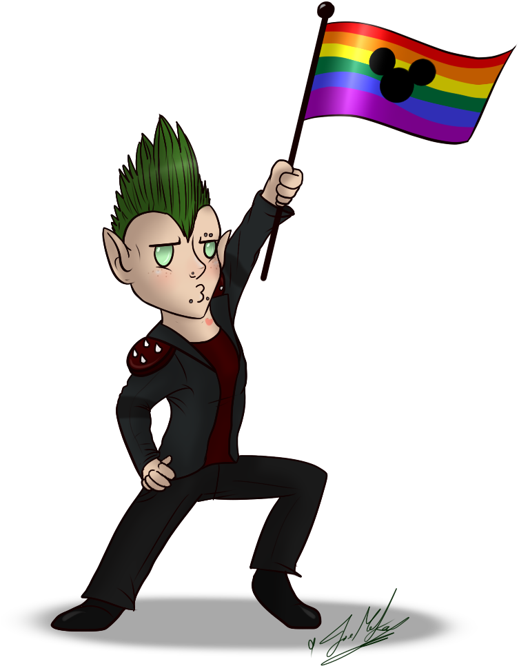Scottishredwolf Sexuality Flag Chibi - Cartoon (841x1039)