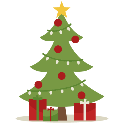 Christmas Tree Clipart Cute - Cute Christmas Tree With Presents (432x432)