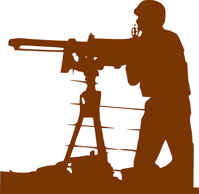 Gatling Gun Machine Military Weapon - Duty Clipart (640x624)