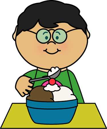 Ice Cream Clip Art - Eating Ice Cream Clip Art (375x450)