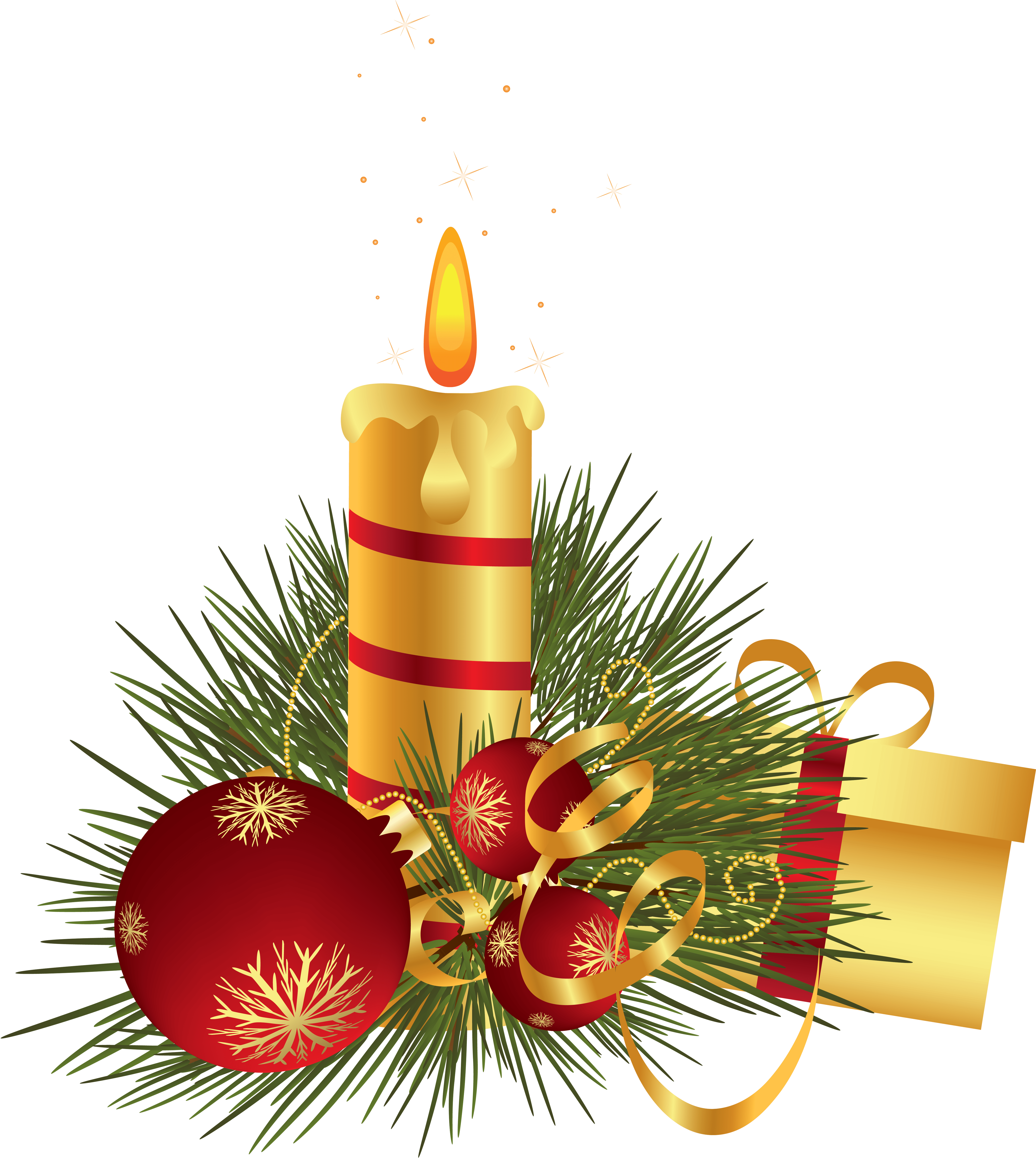 Ree Clipart Pictures Christmas Png Christmas Candle - Decoraciones Navideñas Para Hojas (5100x5702)