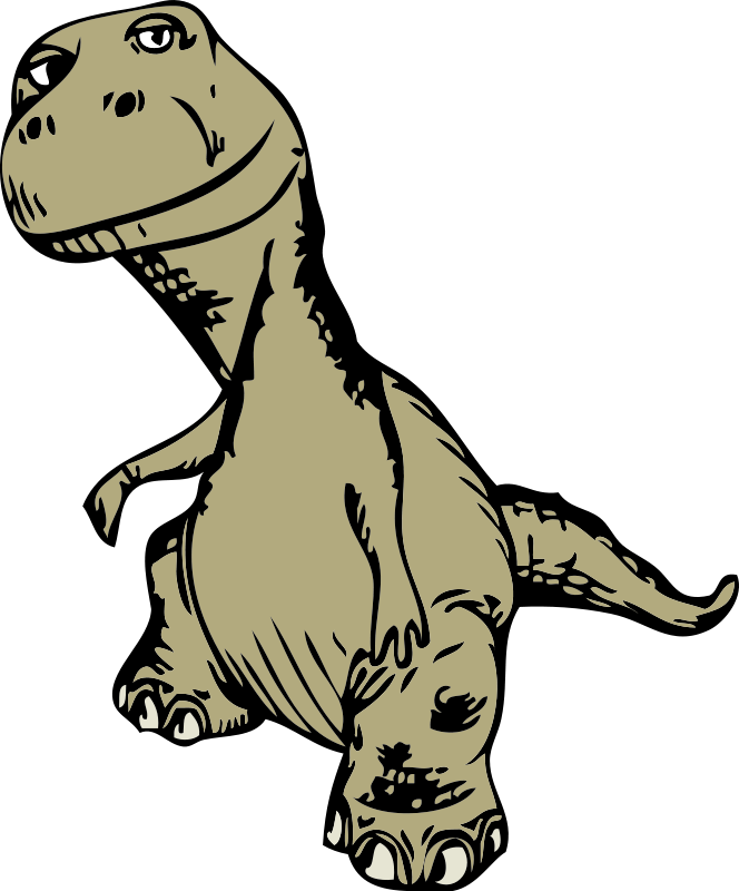 Free T-rex Sketch Clip Art - Animal Figure (664x800)