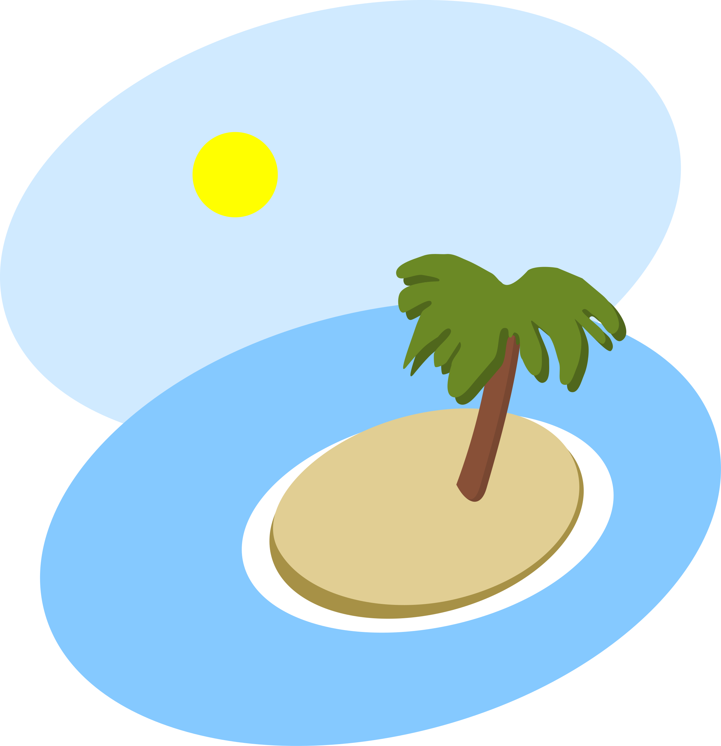 Island Scene - Island Clip Art (2321x2400)