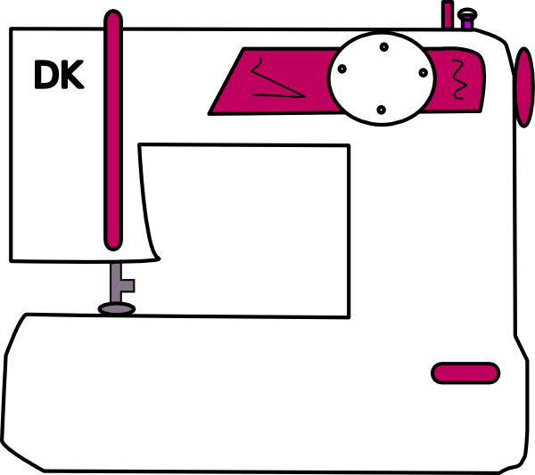 Clip Art 1024 X 1044 Jpeg - Cartoon Sewing Machine Transparent (600x533)