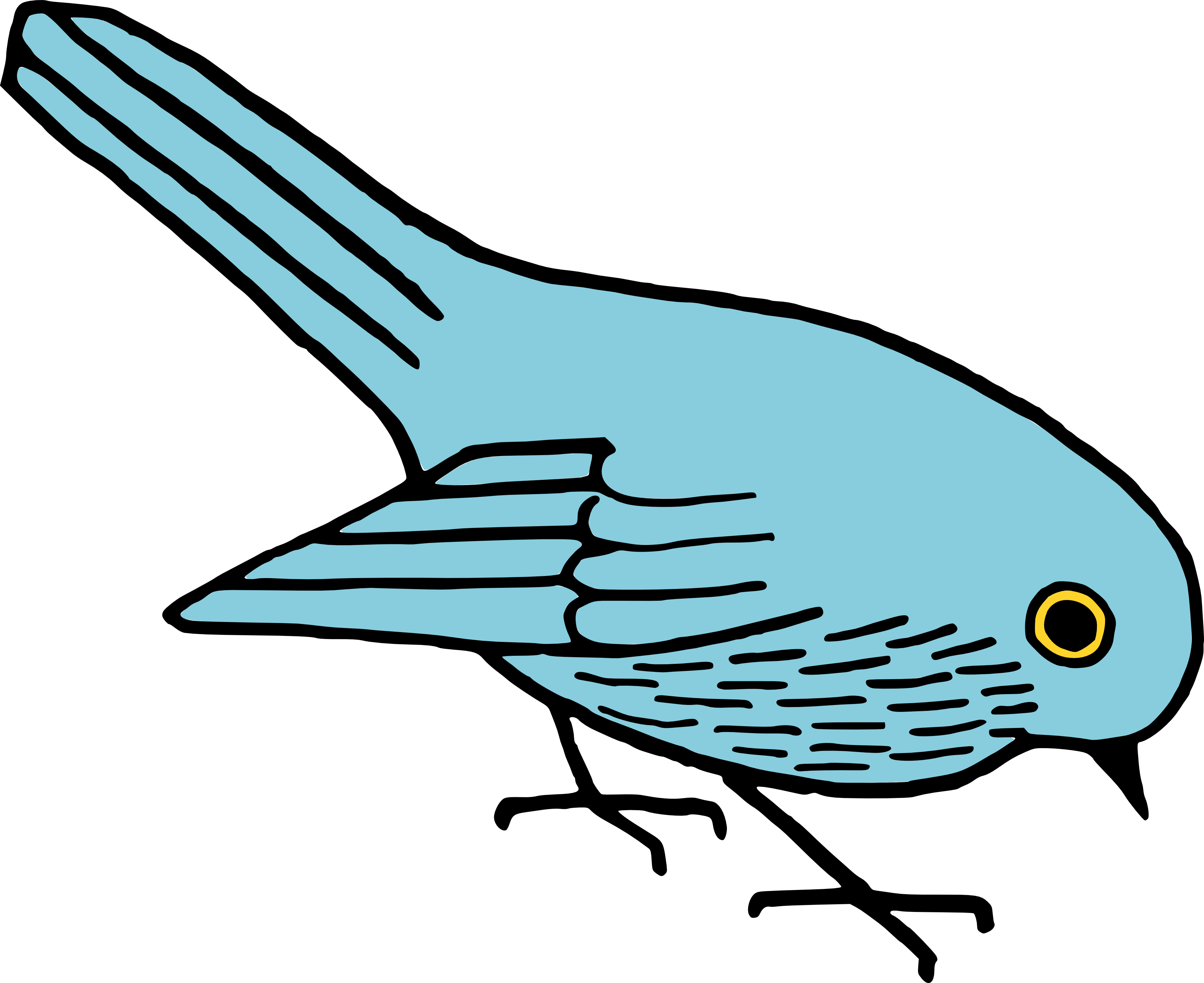 Jpeg Download - Birds Clipart Black And White Png (3455x2821)