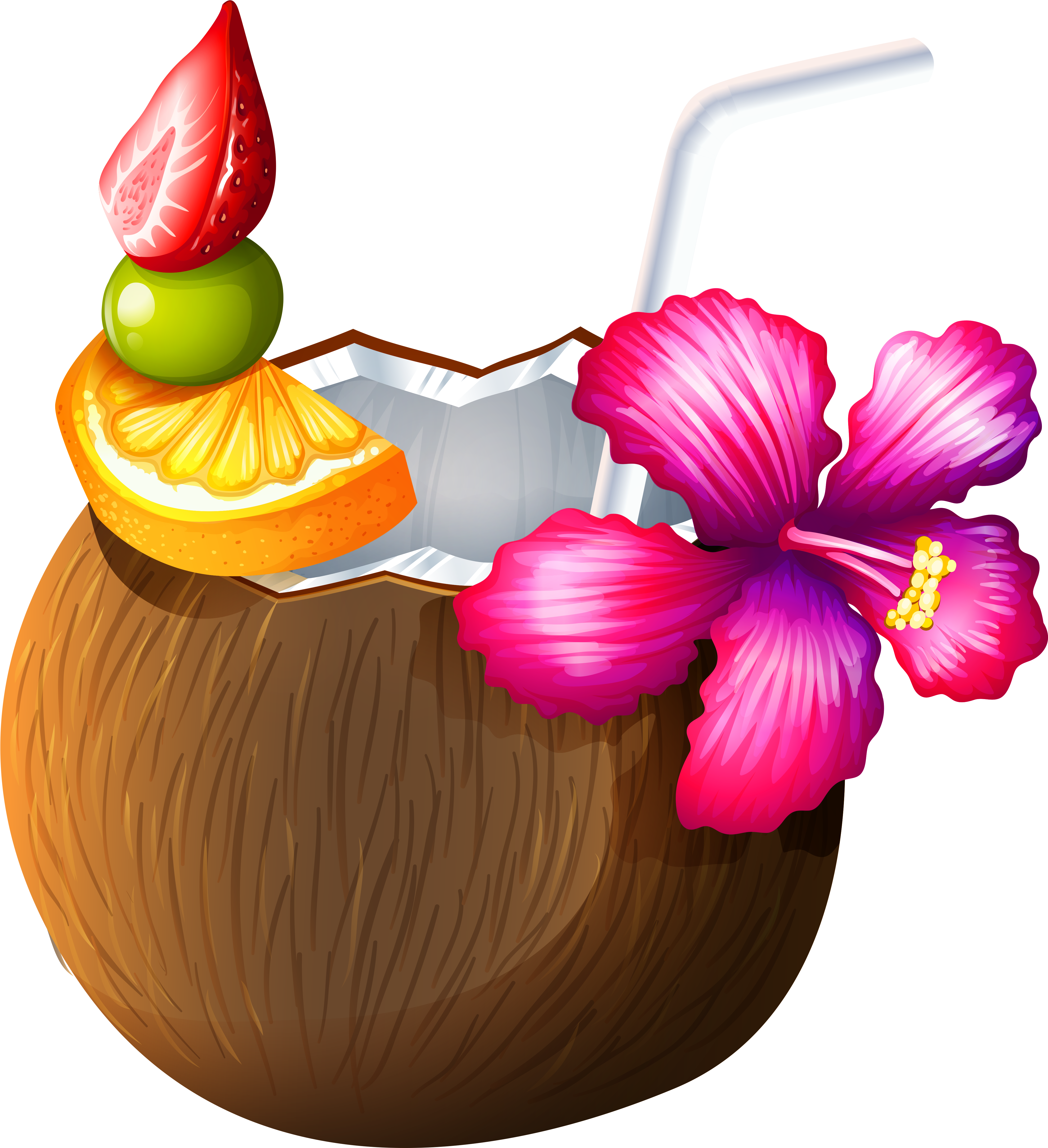 Coconut Drink Clipart 3 By Joshua - Coconut Drink Clip Art (4688x5000)