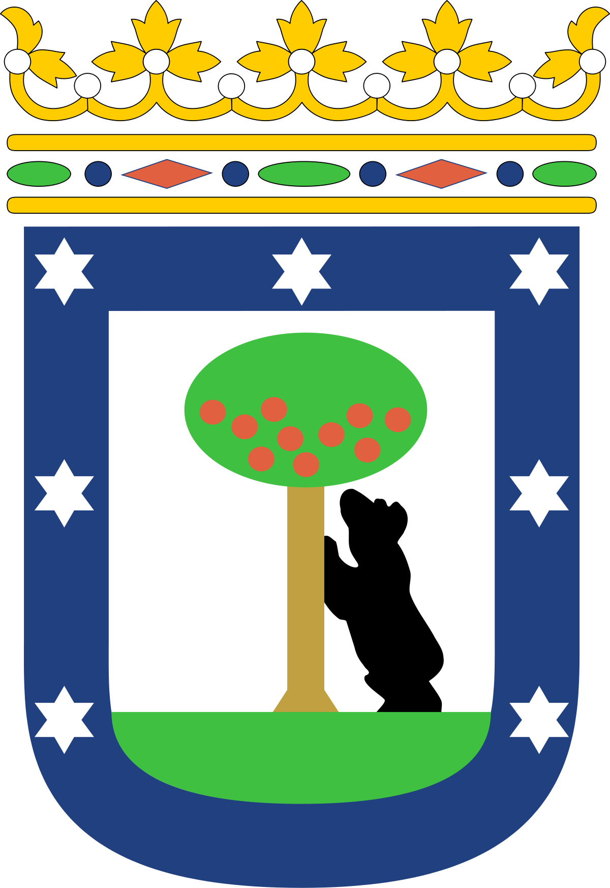 A Strawberry Tree Of Vert Fructed Of Gules - Escudo De Madrid (1200x1745)