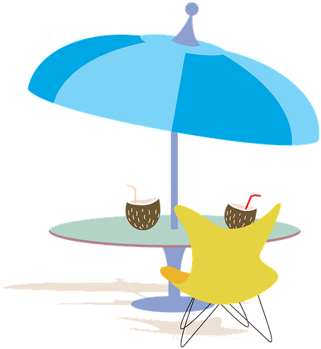 Clipart Sunny Relax Table Drink Coconut Sun - Stock.xchng (960x650)