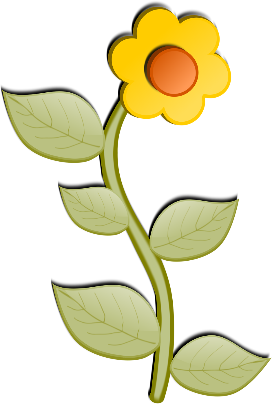 Flower Clipart Png File Tag List, Flower Clip Arts - Cartoon Flowers Transparent Background (958x1397)