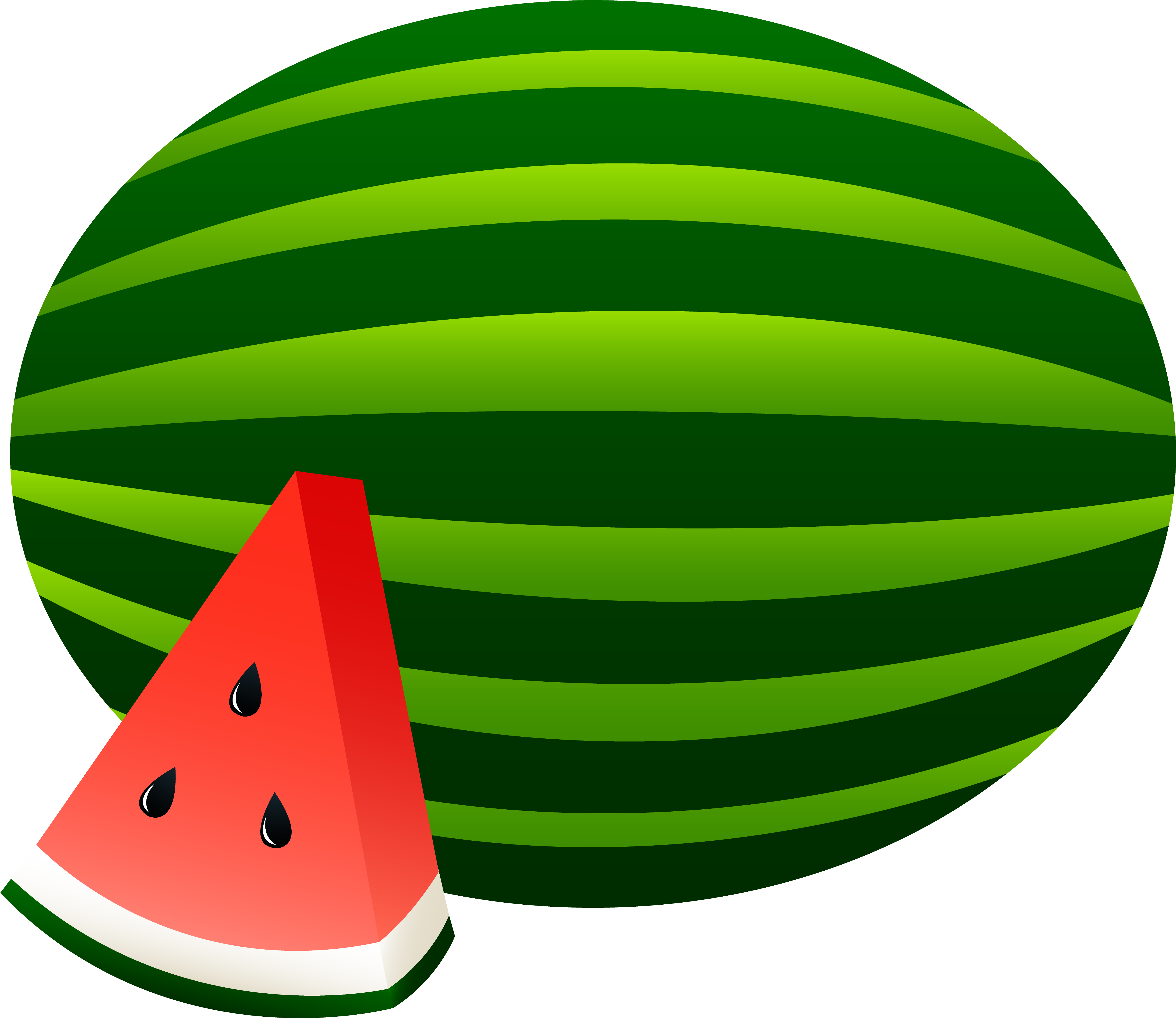 Food Clipart Watermelon - Cartoon Picture Of Watermelon (5469x4551)