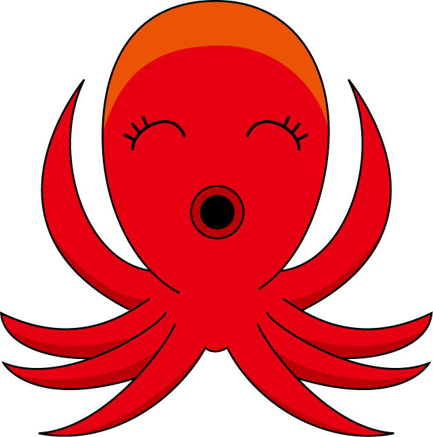 Octopus Clipart Free Images Png - Squid Clipart Png (627x633)