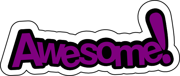 Awesome In Purple Clip Art At Clker Com Vector Clip - Awesome Clipart (600x255)