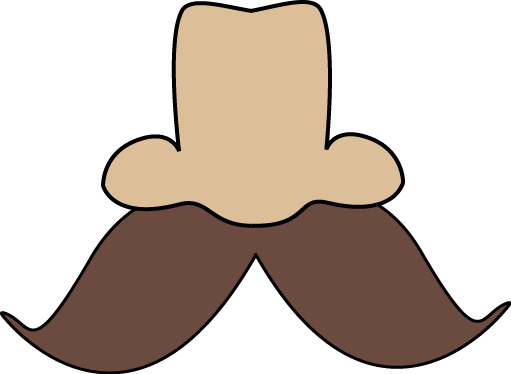 Nose And Mustache Clip Art - Nose With Mustache Clipart (511x374)