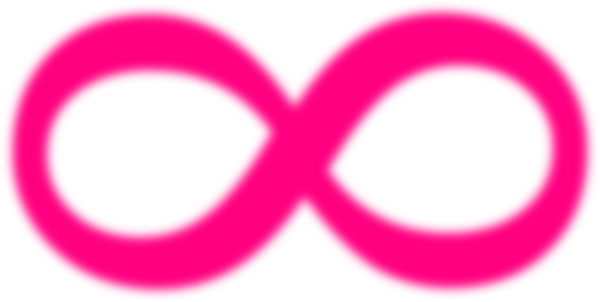Infinity Single Clip Art - Pink Infinity Symbol Transparent (600x302)