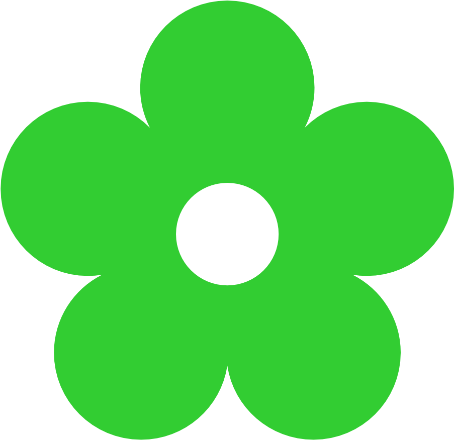Green Flower Clipart (999x990)