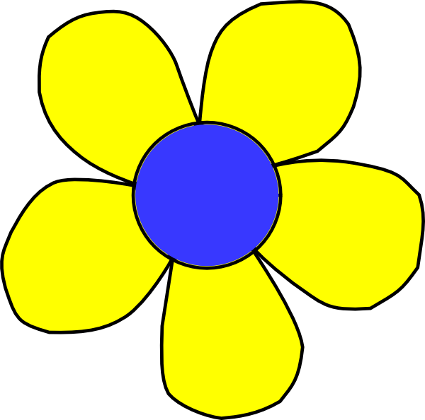 Flower Blue And Yellow (600x594)