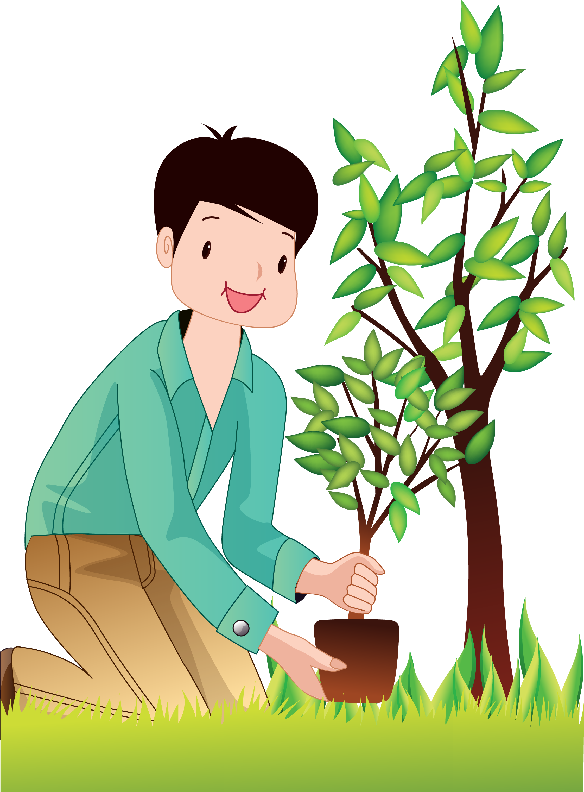 Planting Trees Man - Planting Trees Png (2244x3042)