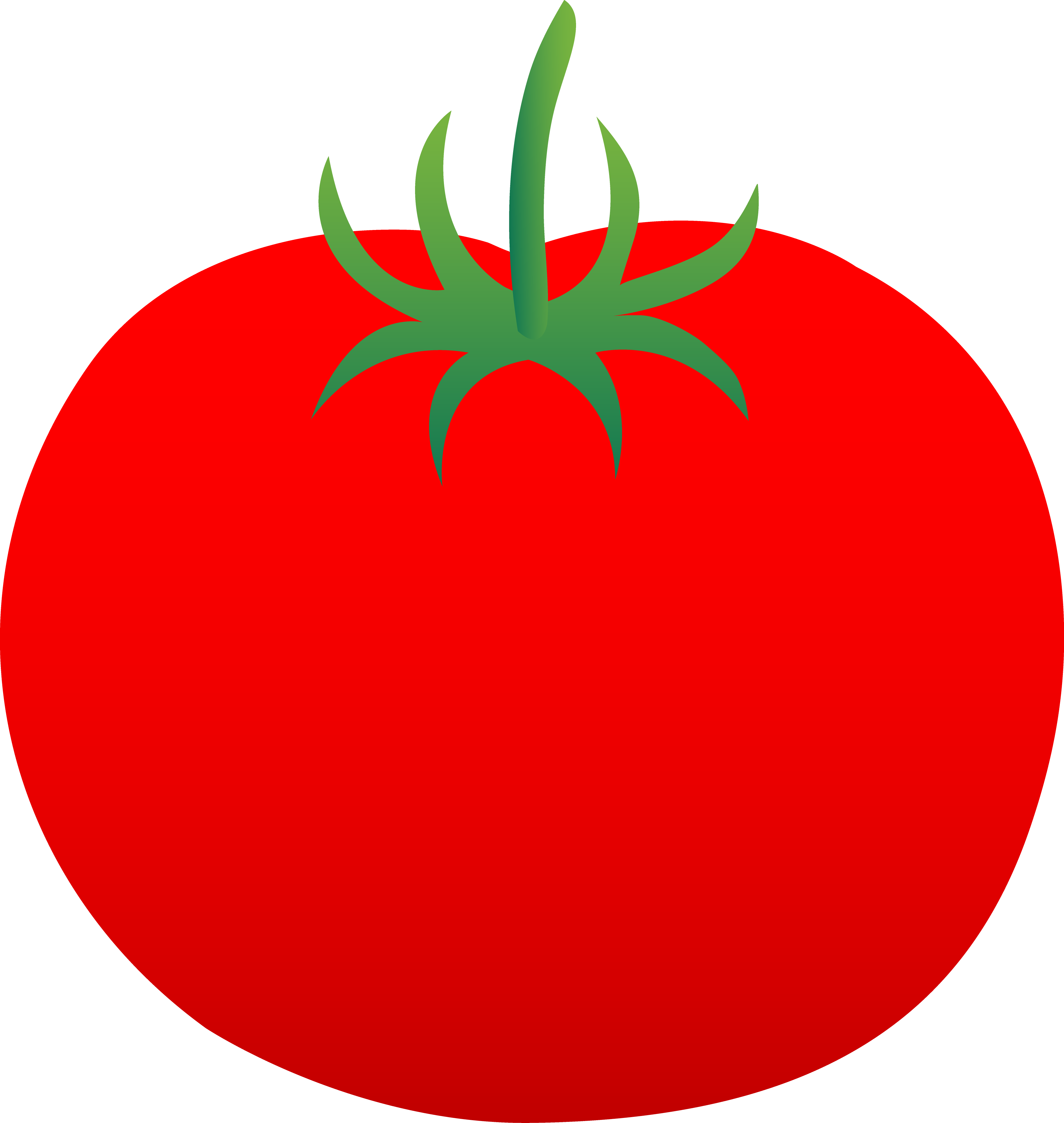 Cartoon Clipart Tomato - Red Fruits And Vegetables Clip Art (3794x4004)
