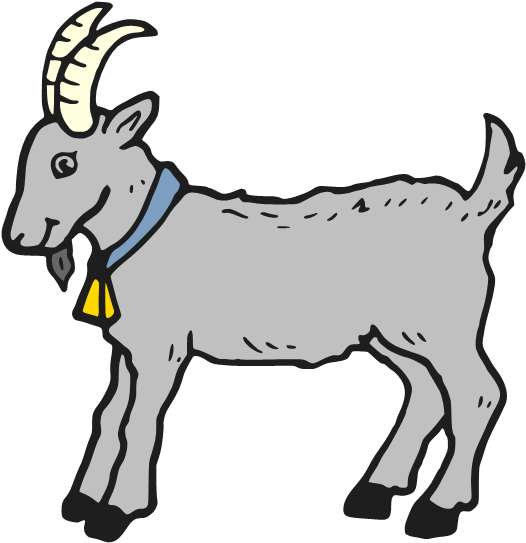 Goat Clipart Black And White (549x564)