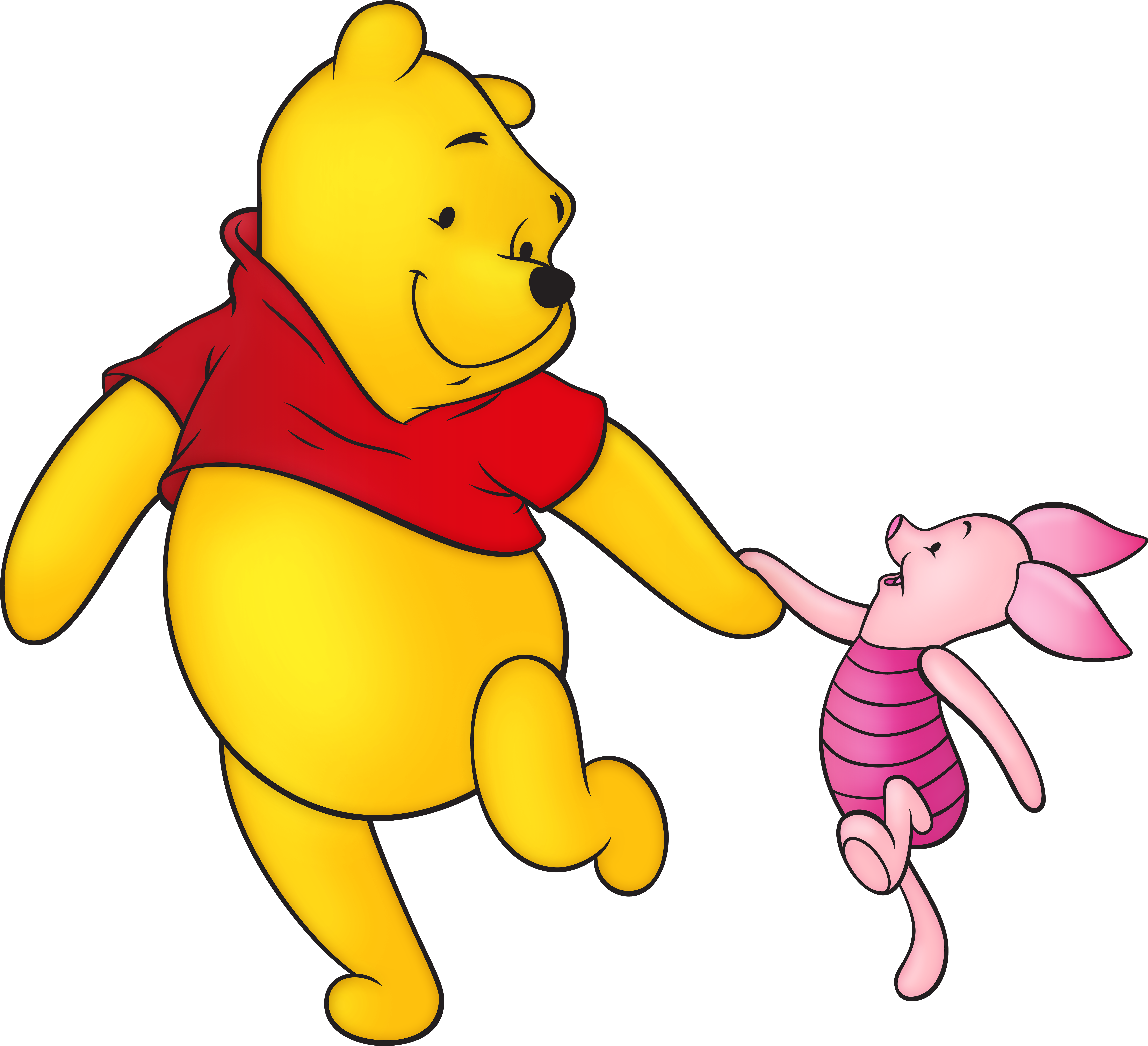 Winnie The Pooh And Piglet Free Png Clip Art Image - Winnie The Poo...