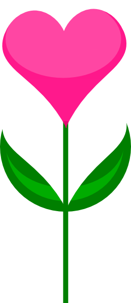 Heart With Flowers Clipart (258x597)