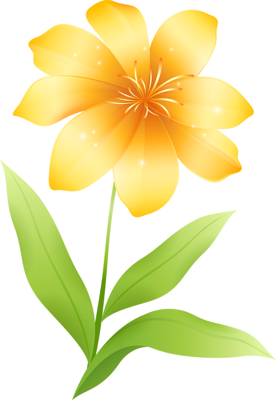 Yellow Flower Clipart - Png Flower Clip Art (553x800)