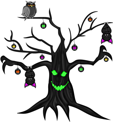 Http - //liledekahlan - Eklablog - Com/tubes Noel Bonhommes - Arbre Halloween (500x500)