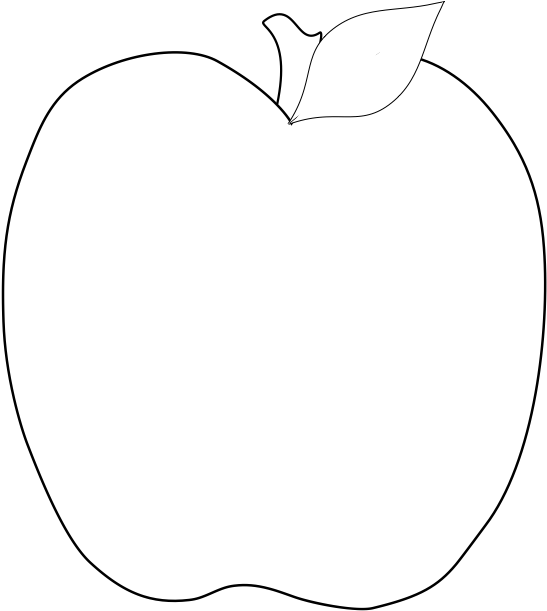Apple Leaf Template - 吹き出し 透過 (576x734)