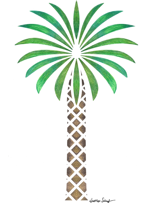 Bleed Area May Not Be Visible - Stammes- Zitronengelbe Dattelpalme Keramik Ornament (527x700)