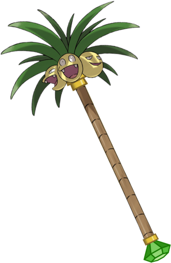 Pokémon Sun And Moon Plant Tree - Alola Exeggutor Meme Gif (600x907)