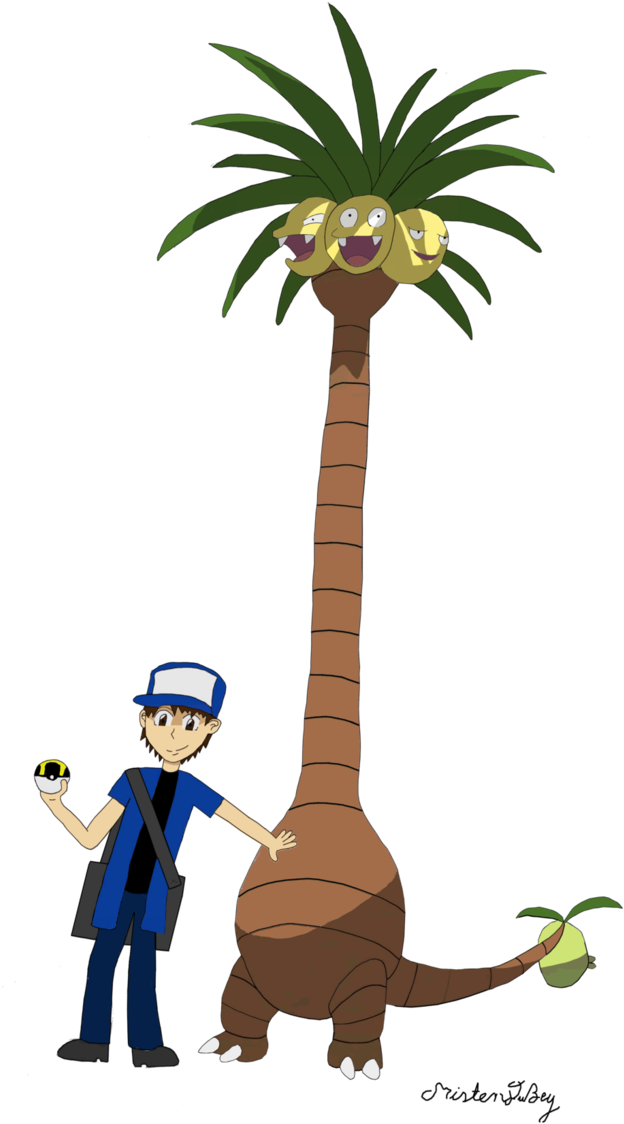 Me And Exeggutor - Cartoon (3002x4941)