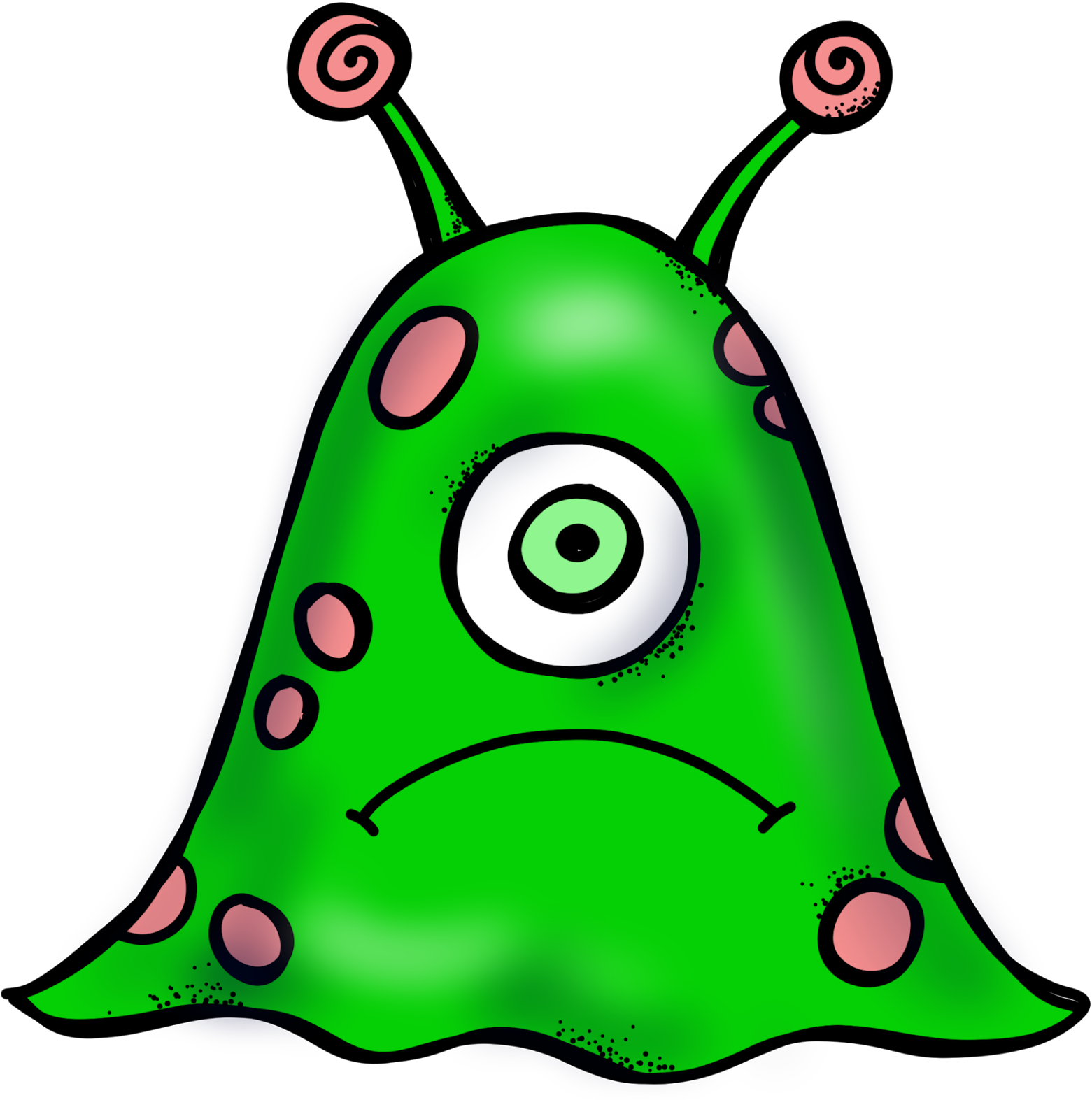 Monster Cliparts Depressed Free Download Clip Art Free - Sad Monster Clipart (1600x1595)