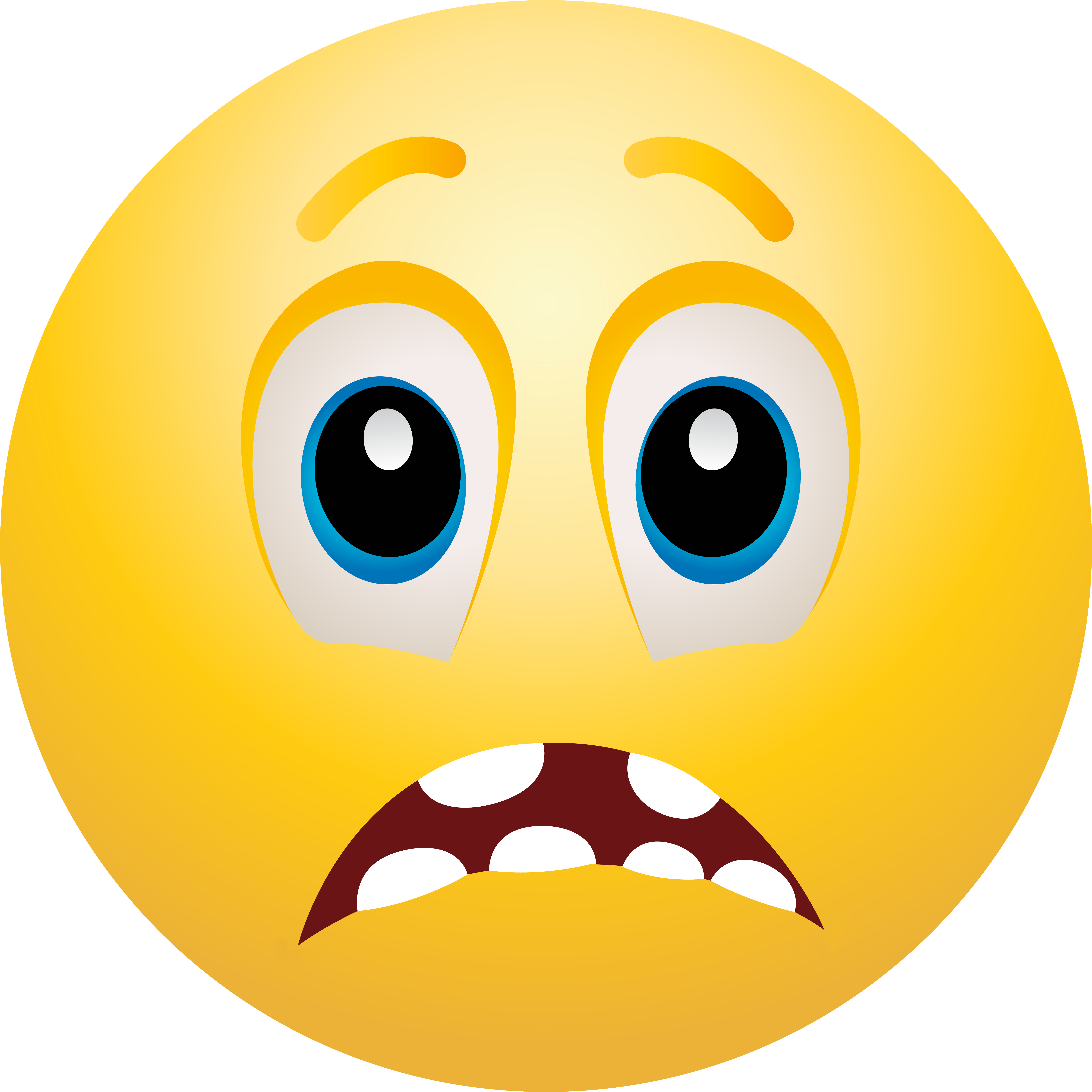 Scared Face Scared Emoticon Clip Art Web Clipart Png - Scared Face Scared Emoticon Clip Art Web Clipart Png (8000x8000)