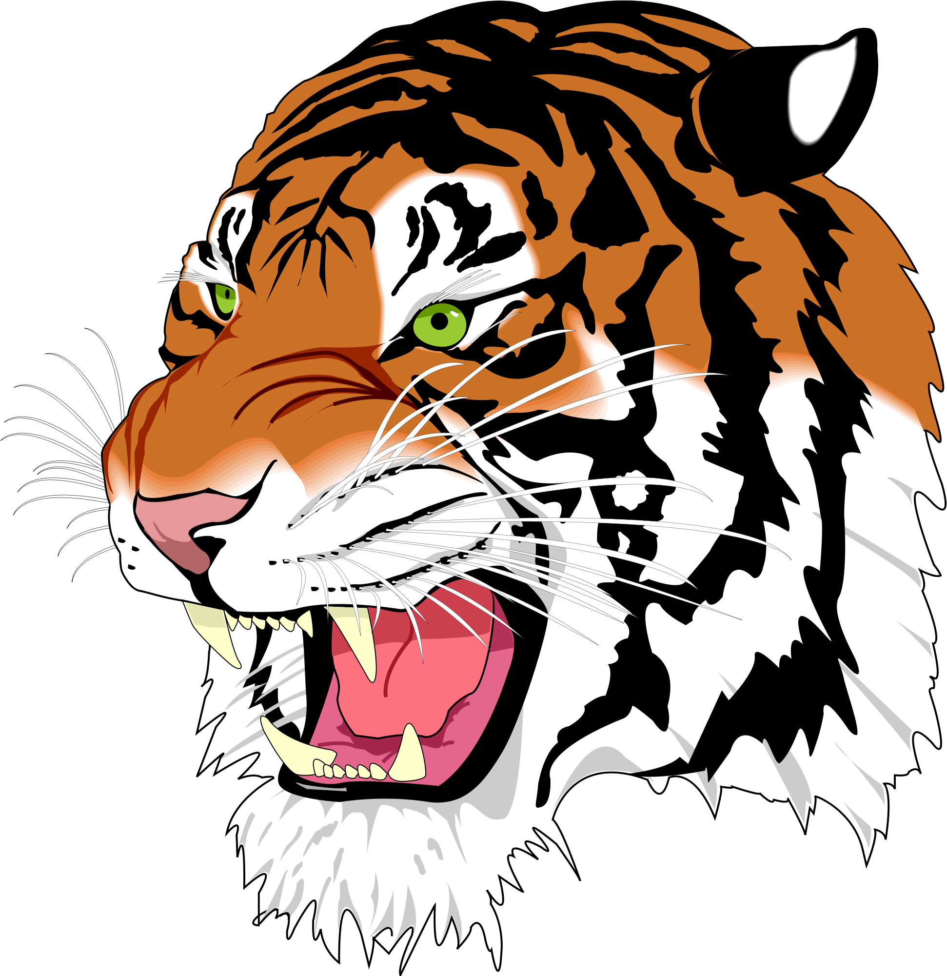 Tiger Cartoon Images Jokes - Tigre .svg (7165x7385)