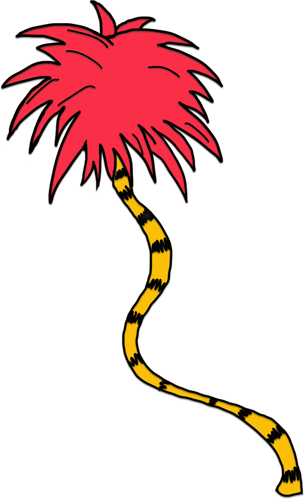 Dr Seuss Clip Art - Truffula Tree Clip Art (973x1600)